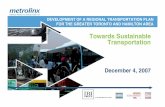 Metrolinx Green Paper 1:  Towards Sustainable Transportation