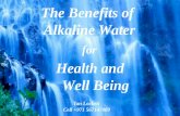 The benefits of alkaline water for health & well being