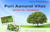 Puri Aanand Vilas, Beautiful Designed Homes by Puri Constructions