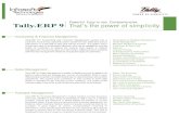 Infosoft's Tally ERP9 Implementation productsheet