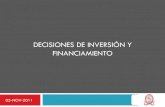 Decisiones de Inversión y Financiamiento