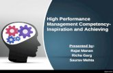 High Performance competencies-inspiration & achieving