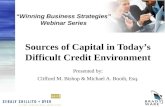 Sources of Capital in Today’s Difficult Credit Environment