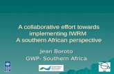 A Collaborative Effort Towards Implementing IWRM: A Southern African Perspective