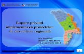 Raport privind implementarea proiectelor de dezvoltare regională