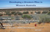 Developing a uranium mine in western australia  taylor