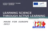 Learning science through active learning