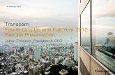 Transcom Q4 2012 Results Presentation