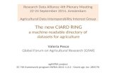 The new CIARD RING, a machine-readable directory of datasets for agriculture