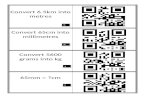 Metric converstion card sort qr codes
