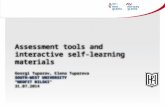 Assessment tools and interactive self-learning materials, Georgi Tuparov, Elena Tuparova
