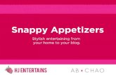 Snappy appetizers - Stylish appetizers from your home to your blog