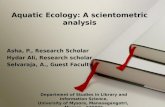 Aquatic Ecology: A scientometric analysis