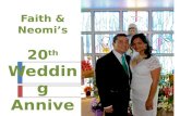 Faith & neomi’s 20th wedding anniversary celebration