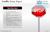 Traffic highway roadway stop signs detour powerpoint presentation slides.