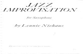 Lennie niehaus jazz improvisation for saxophone