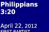 04 April 22, 2012 Matthew, Chapter 3, Verses 20