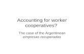 Accounting for worker cooperatives