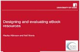 Designing and evaluating eBook resources