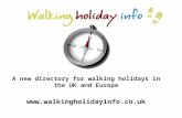 Walkingholidayinfo - a directory for walking holidays in the UK and Europe