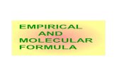 Empirical and molecular formula