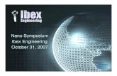 Ibex nanotechnology symposium presentation oct. 2007
