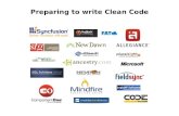Preparing to write Clean Code