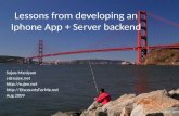 Lessons from developing a Client Server Iphone app