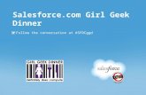 Salesforce.com Girl Geek Dinner