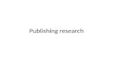 Publishing research