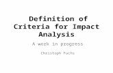 Definition of criteria_for_impact_analysis