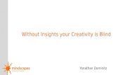 Without insights your creativity is blind