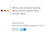 Sources of online information about local care