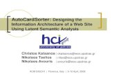 AutoCardSorter - Designing the Information Architecture of a web site using Latent Semantic Analysis
