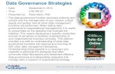 Data-Ed: Data Governance Strategies