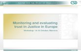 Monitoring and evaluating trust in Justice in Europe