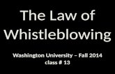 Law of whistleblowing   class # 13