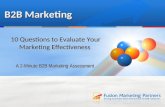 10 Questions to Evaluate Your Marketing Effectiveness