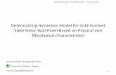 Deteriorating Hysteresis Model for Cold-formed Steel Shear Wall Panel based on Physical and Mechanical Characteristics