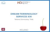 Dream Terminology Services in XXI