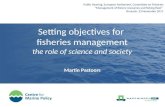 Pastoors 2011 setting objectives for fisheries management