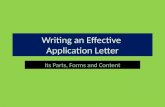 Writing an effective application letter