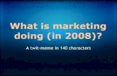What is marketing doing in 2008?