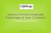 How to commit corporate espionage (10 Card Deck)