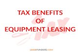 Tax Benefits of Equipment Leasing
