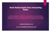 Stocks market equity price  forecasting model v6