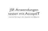 JSF Anwendungen testen mit AcceptIt