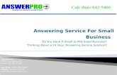 Answering Service for Small Business