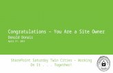 SPS Twin Cities - Congratulations You Inherited a SharePoint Site