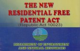 Residential free patent primer